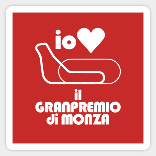 I love Monza  ! 1970's Italian Grand Prix (white print) Sticker